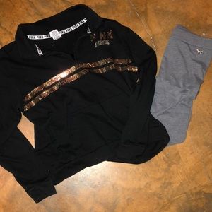 Victoria secret Pink sweatshirt and leggings